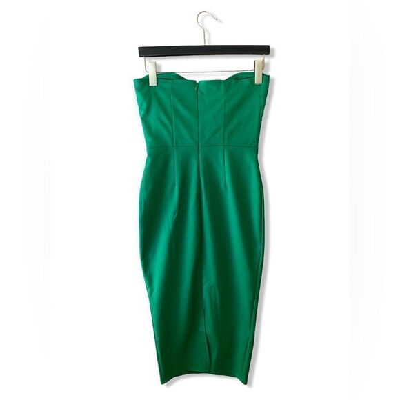 More To Come Sophia Midi Dress Kelly Green strapless sheath Revolve XS - Picture 6 of 10